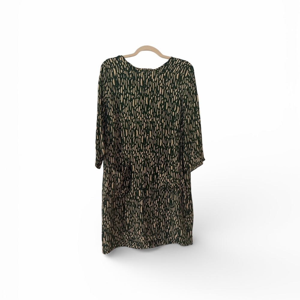 By Malene Birger Dalise Scribble Print Shift Dress Size 38 (8) Green Cream Tunic View 4